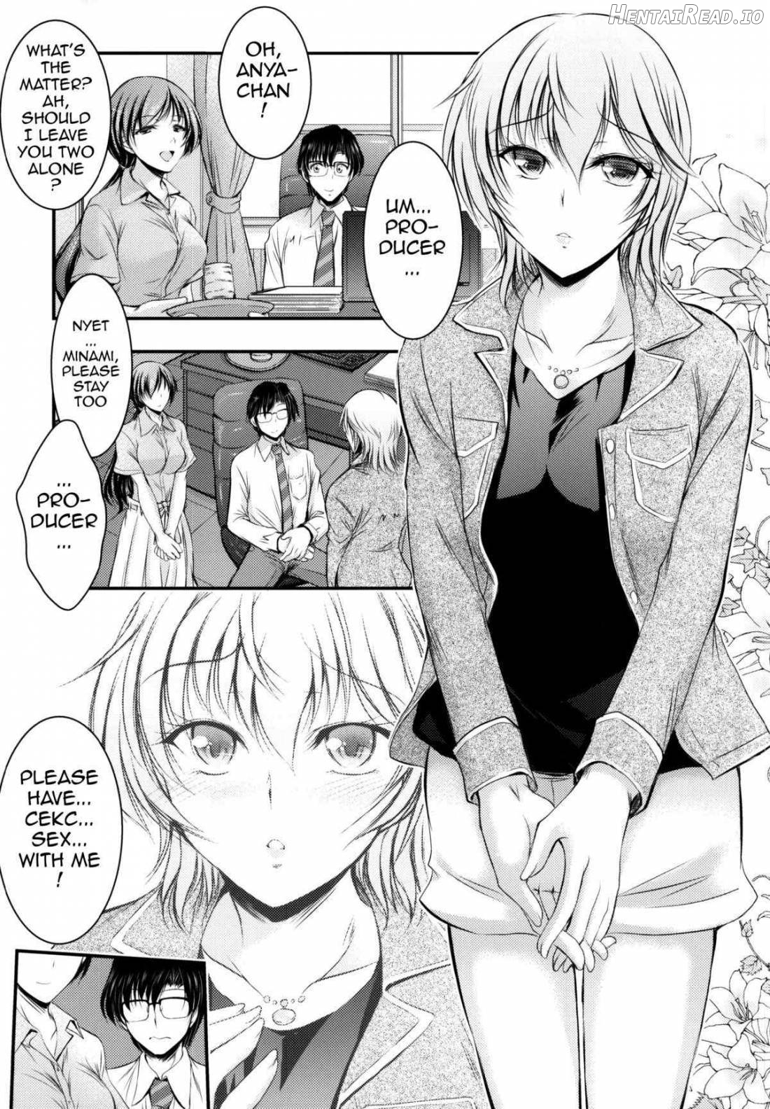 "Producer, Watashi to секс shite kudasai" "Kono aida Minami to shiteta Are desu" " Cho...Anya-chan?" Chapter 1 - page 2