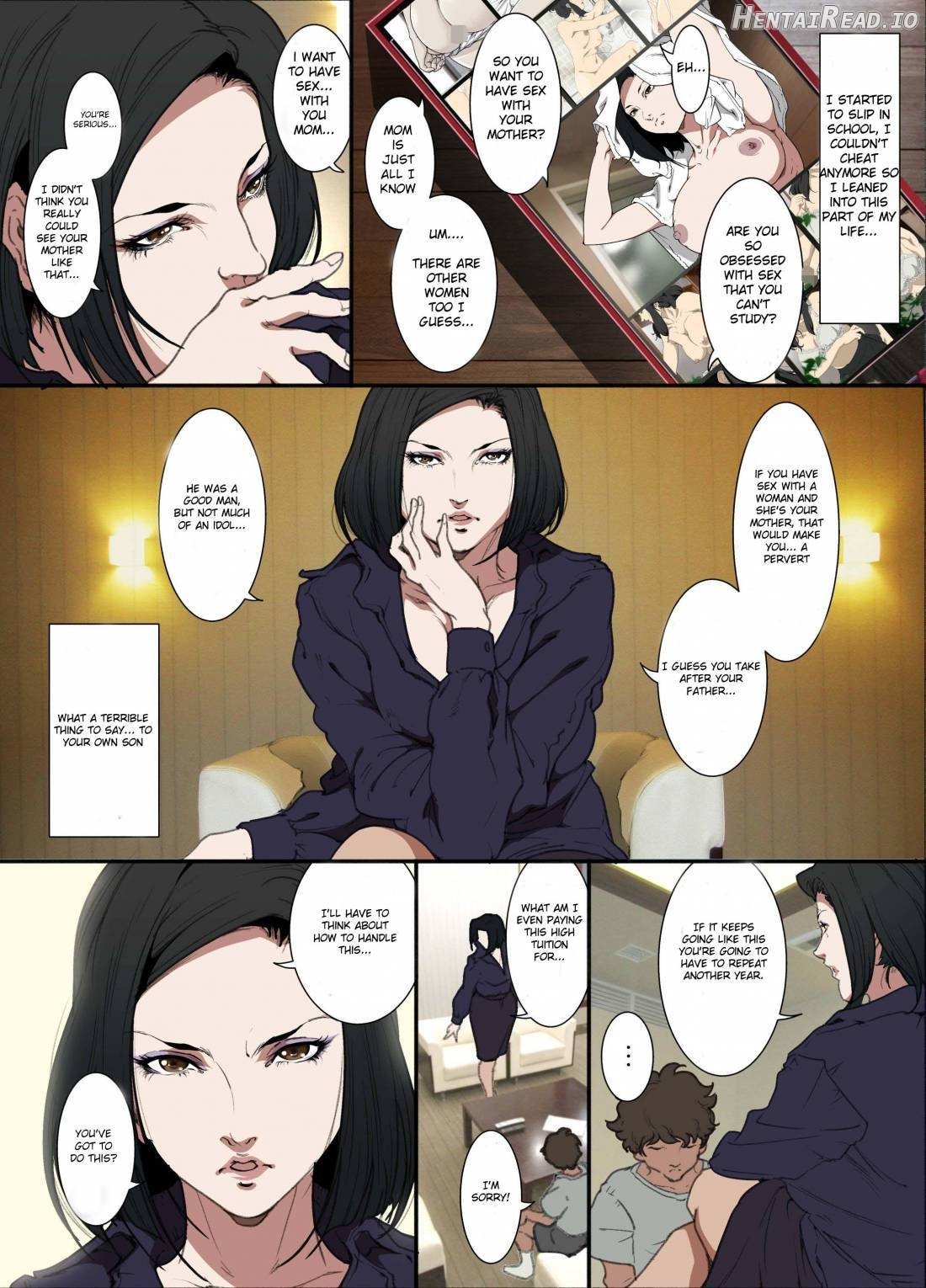 Kittsui Seikaku no Kyouiku Mama ga, Jukenki Nomi Kurayami no Naka Nomi to Iu Jouken de Musuko no Sex Dairizuma o Tsutomeru Hanashi. Chapter 1 - page 3