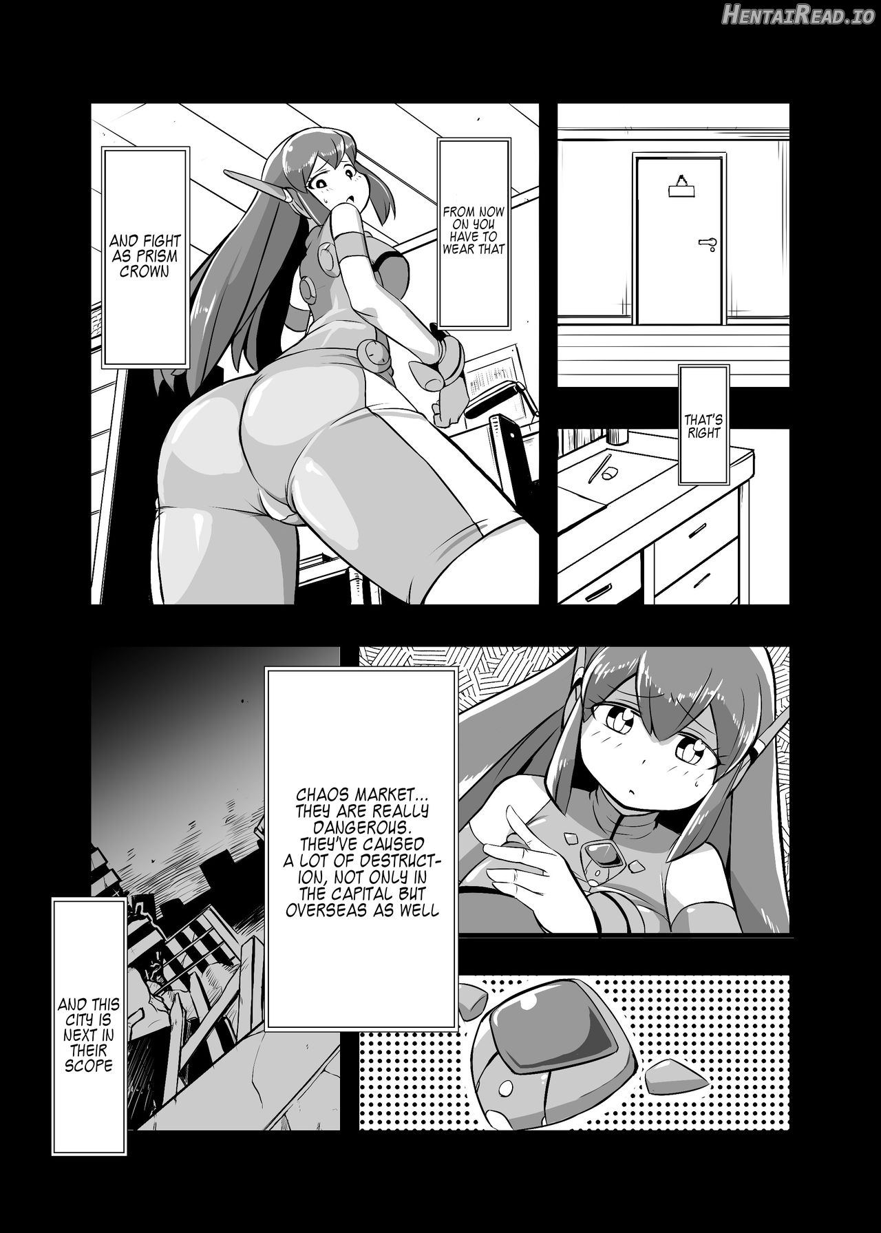 Aku no Soshiki ni Haiboku Shite Ryoujoku Sareru Henshin Heroine Prism Crown Chapter 1 - page 40