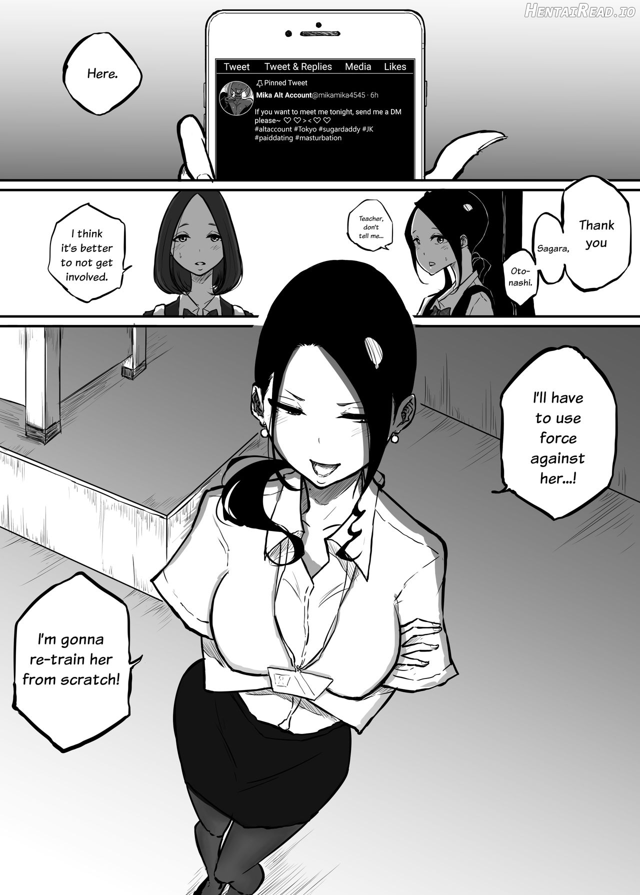 Sparta Sensei ga Oshiego no Bitch Gal ni Ecchi na Koto Sareru Hanashi Chapter 1 - page 9