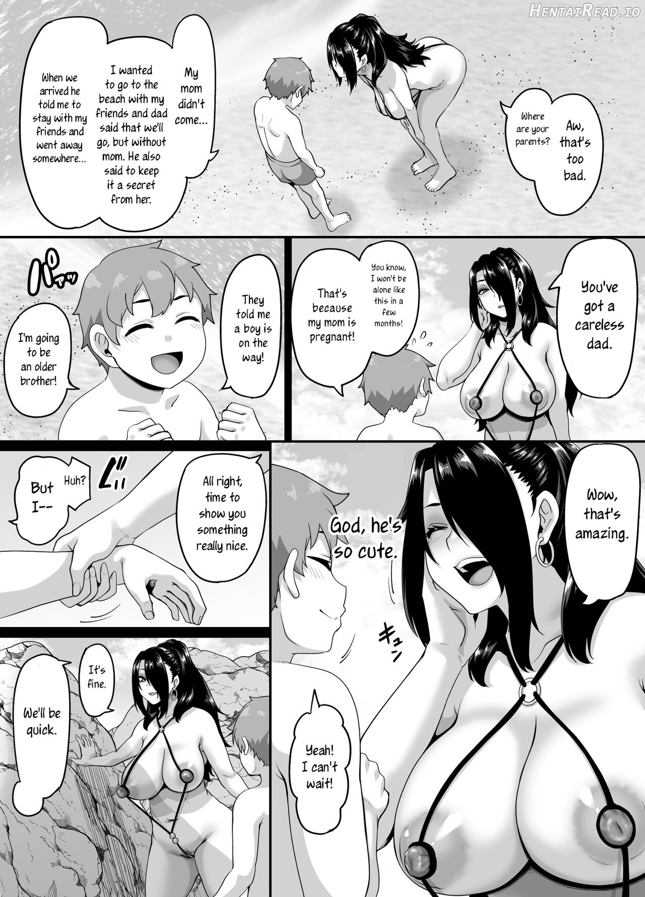 Kazoku Ryokou wa Yarimoku Beach de Sex Zanmai ~Onee-chan Hen~ Chapter 3 - page 9