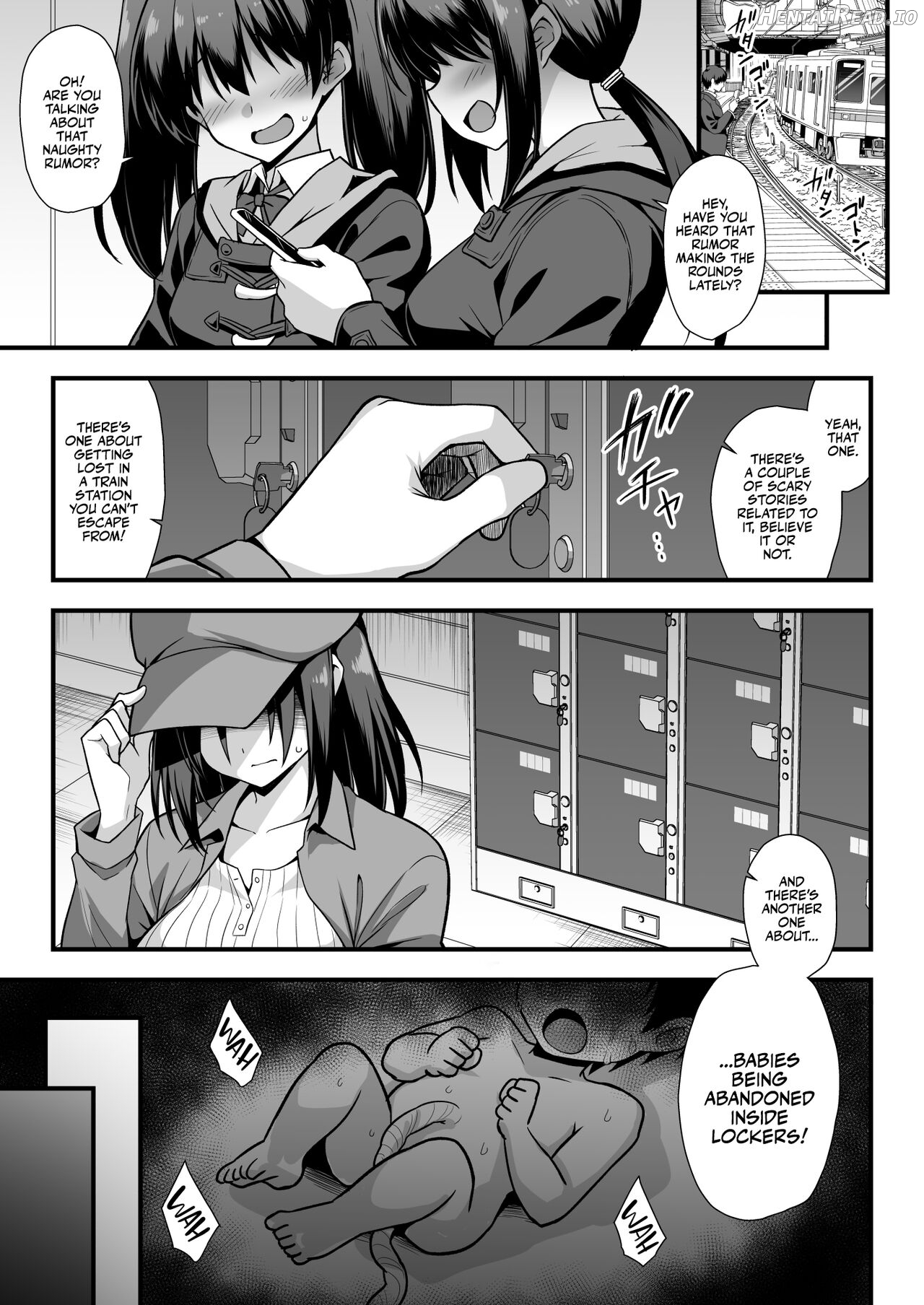 Kaidan Toshi Densetsu Shinya no Eki de Mesugaki ni Totsuzen Ecchi o Semarare Shiboritorareru Hon Chapter 1 - page 2