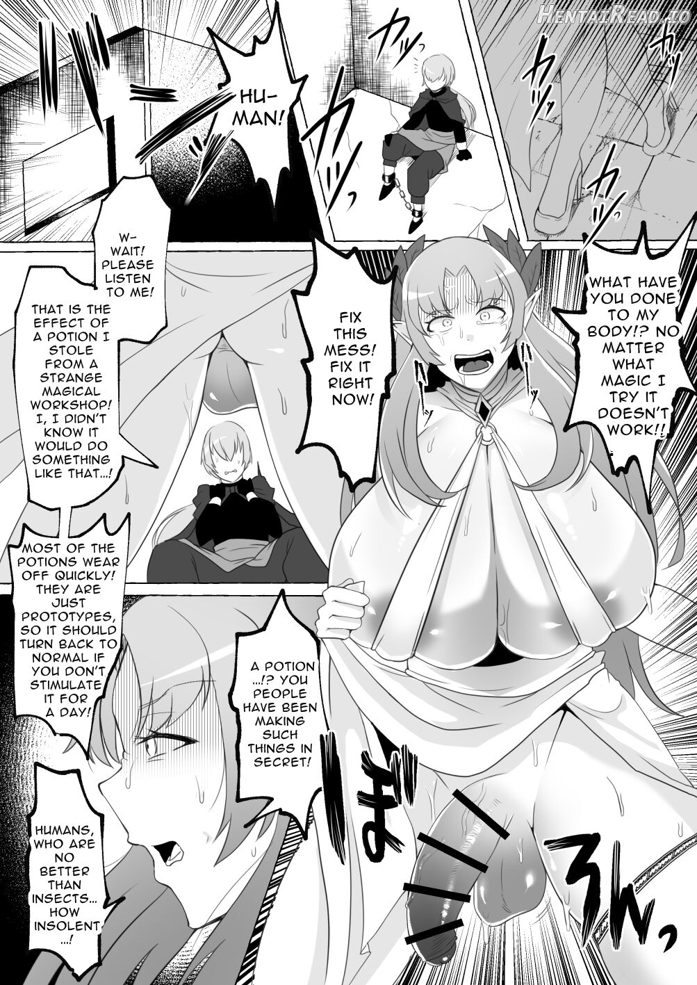 [Elf Oujo Buzama Gehin Osu Och] Mikudashiteta Otoko Ika no Gehin Chinpo Nou ni Natte Elf Bijo-tachi ni Nakadashi Shimakutta Ageku Shasei no Tame ni Buzama Sarashite Daiji na Kuni made Horoboshichau Hanashi Chapter 1 - page 8