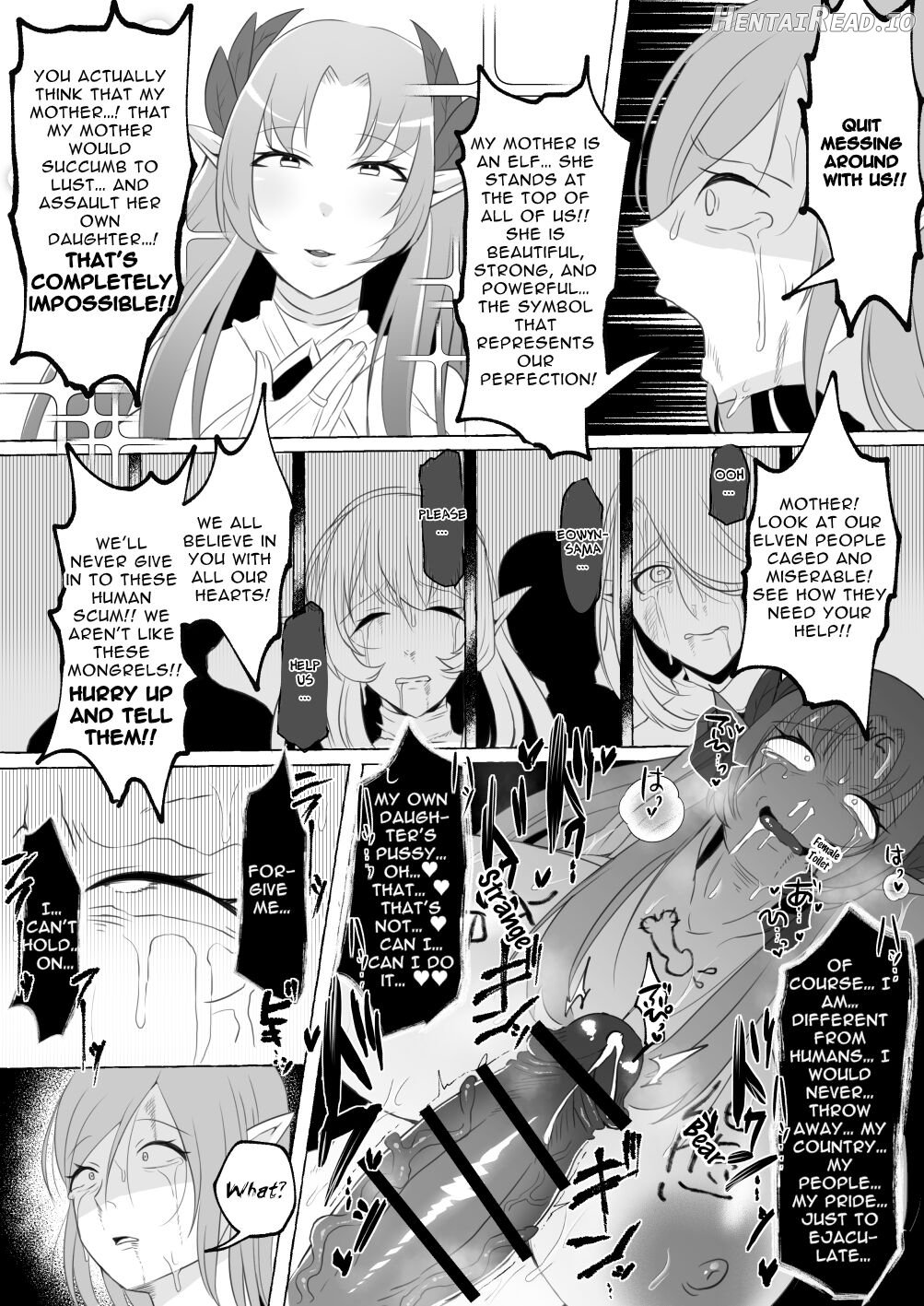 [Elf Oujo Buzama Gehin Osu Och] Mikudashiteta Otoko Ika no Gehin Chinpo Nou ni Natte Elf Bijo-tachi ni Nakadashi Shimakutta Ageku Shasei no Tame ni Buzama Sarashite Daiji na Kuni made Horoboshichau Hanashi Chapter 1 - page 35