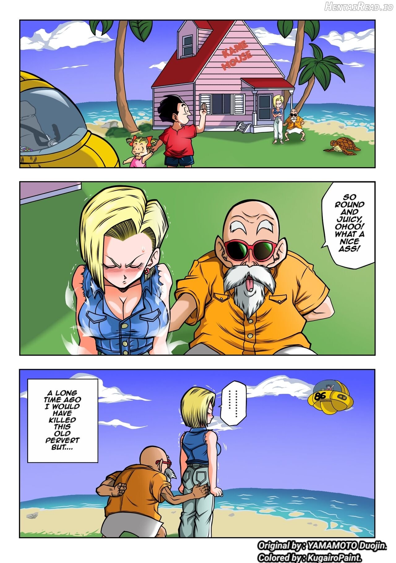 Android 18 vs Master Roshi - Colorized Chapter 1 - page 2