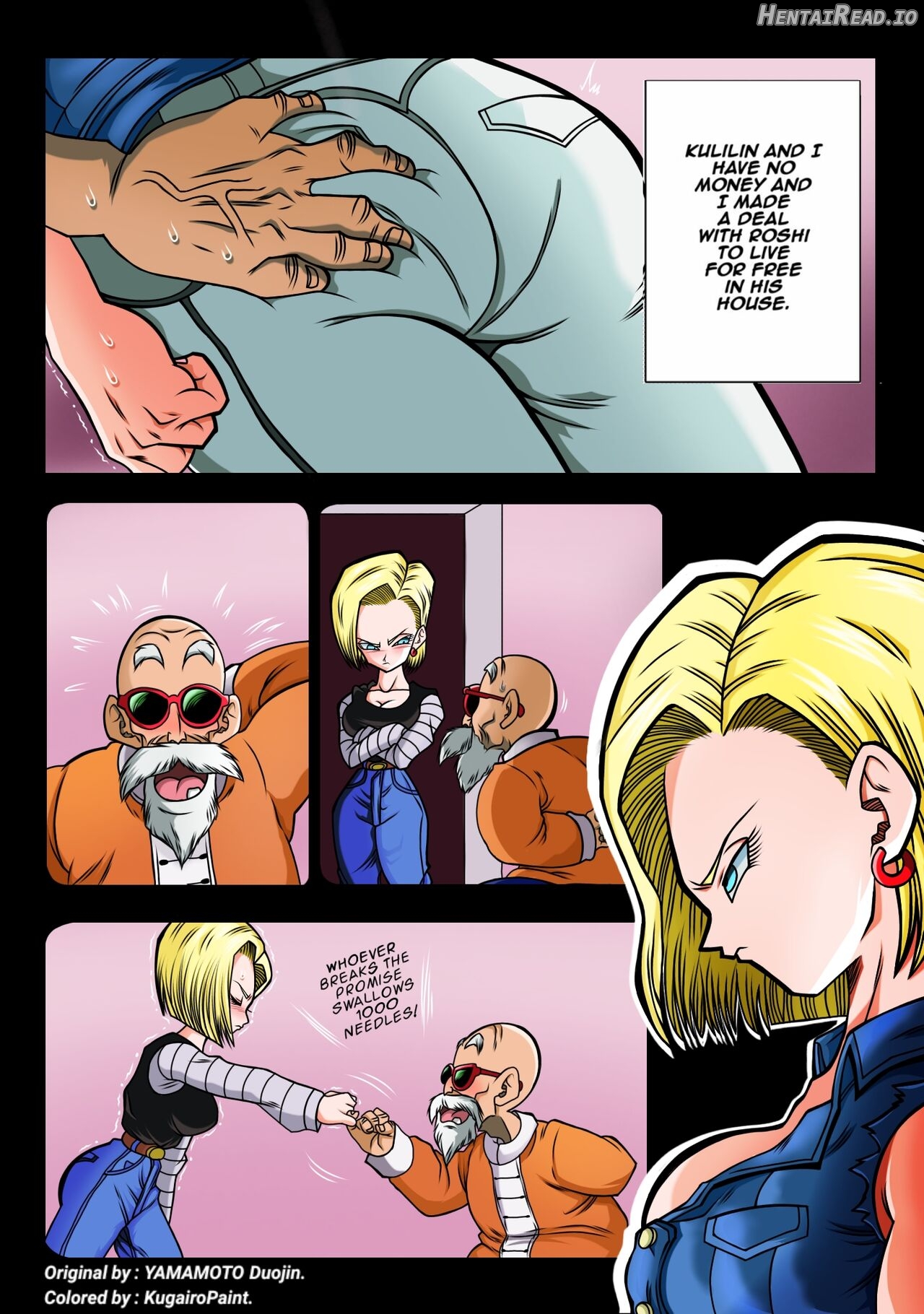 Android 18 vs Master Roshi - Colorized Chapter 1 - page 3