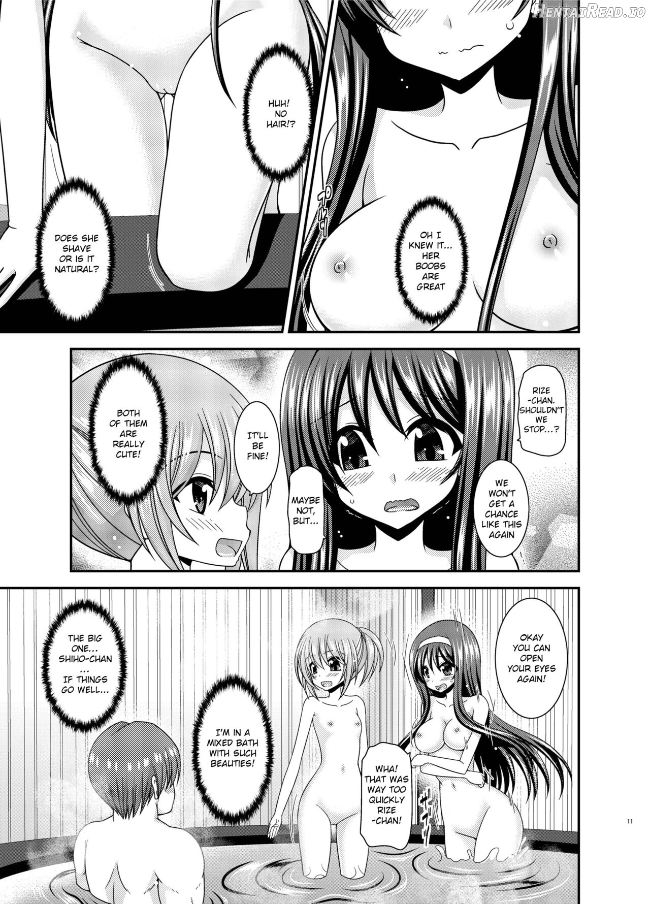 Konyoku Rotenburo de Bishoujo Futari ni Are o Misete to Onegai Sareta Hanashi Chapter 1 - page 9