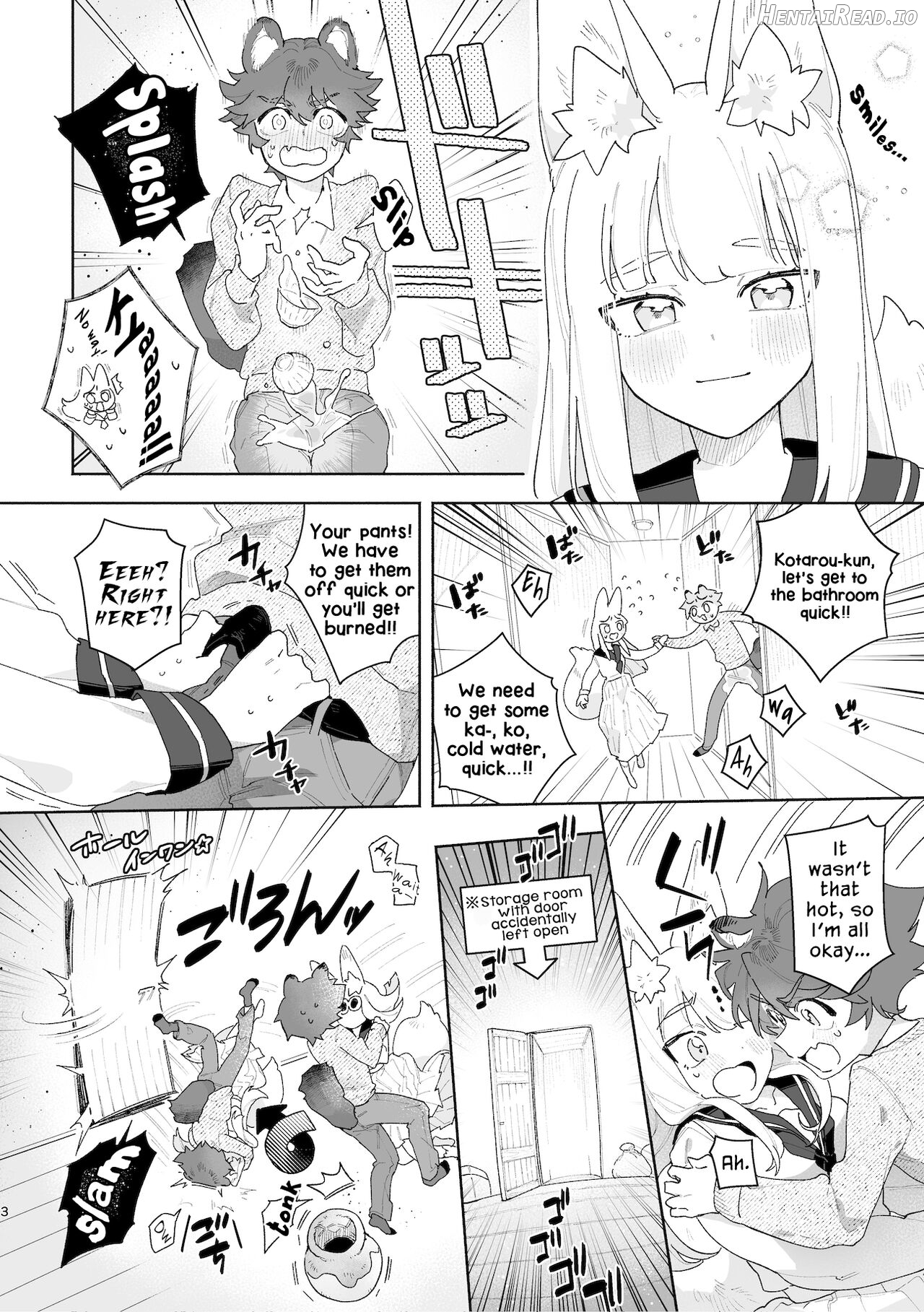 Otoko ga Uke - Kitsune-chan X Tanuki-kun Chapter 1 - page 4