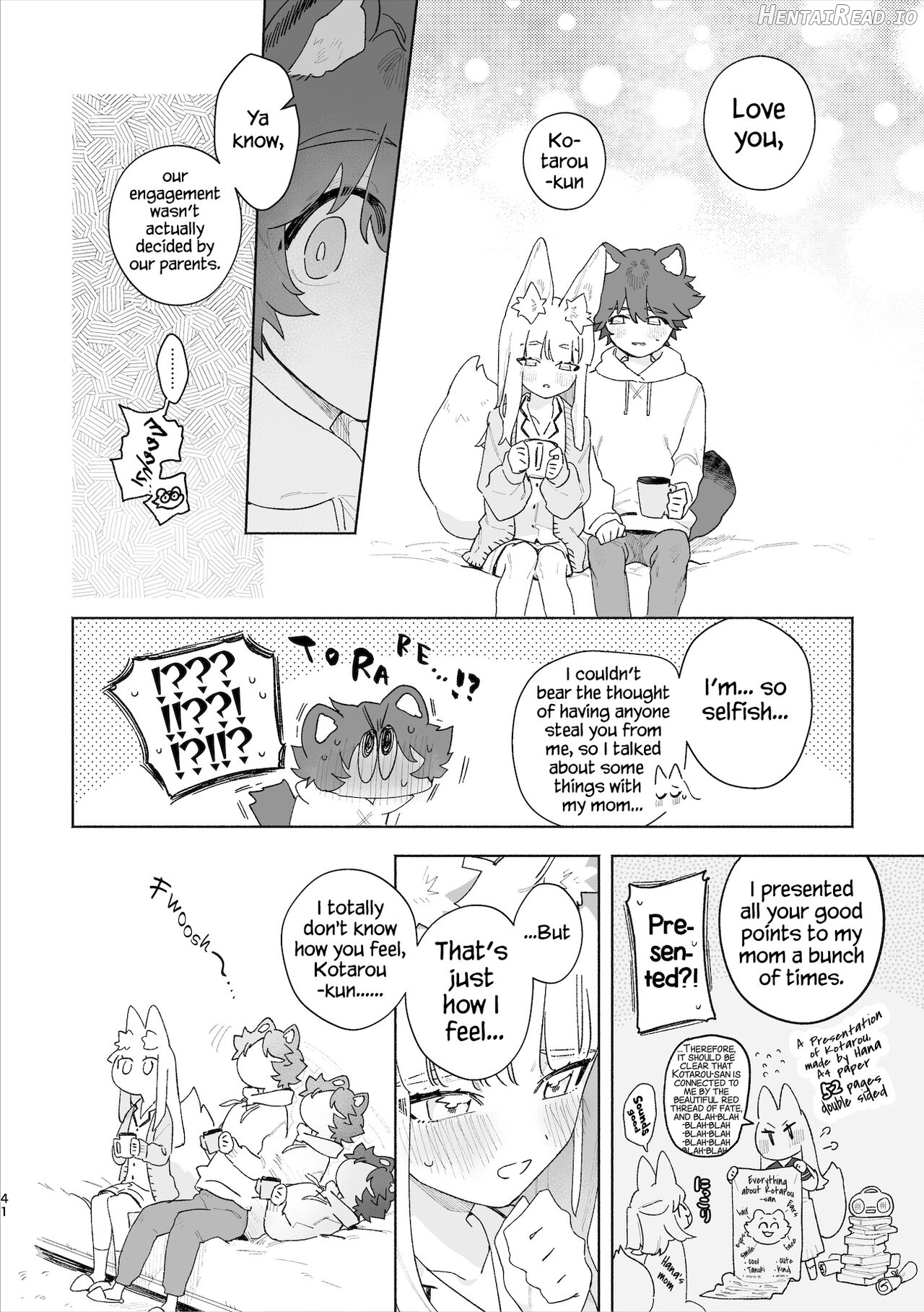 Otoko ga Uke - Kitsune-chan X Tanuki-kun Chapter 1 - page 42