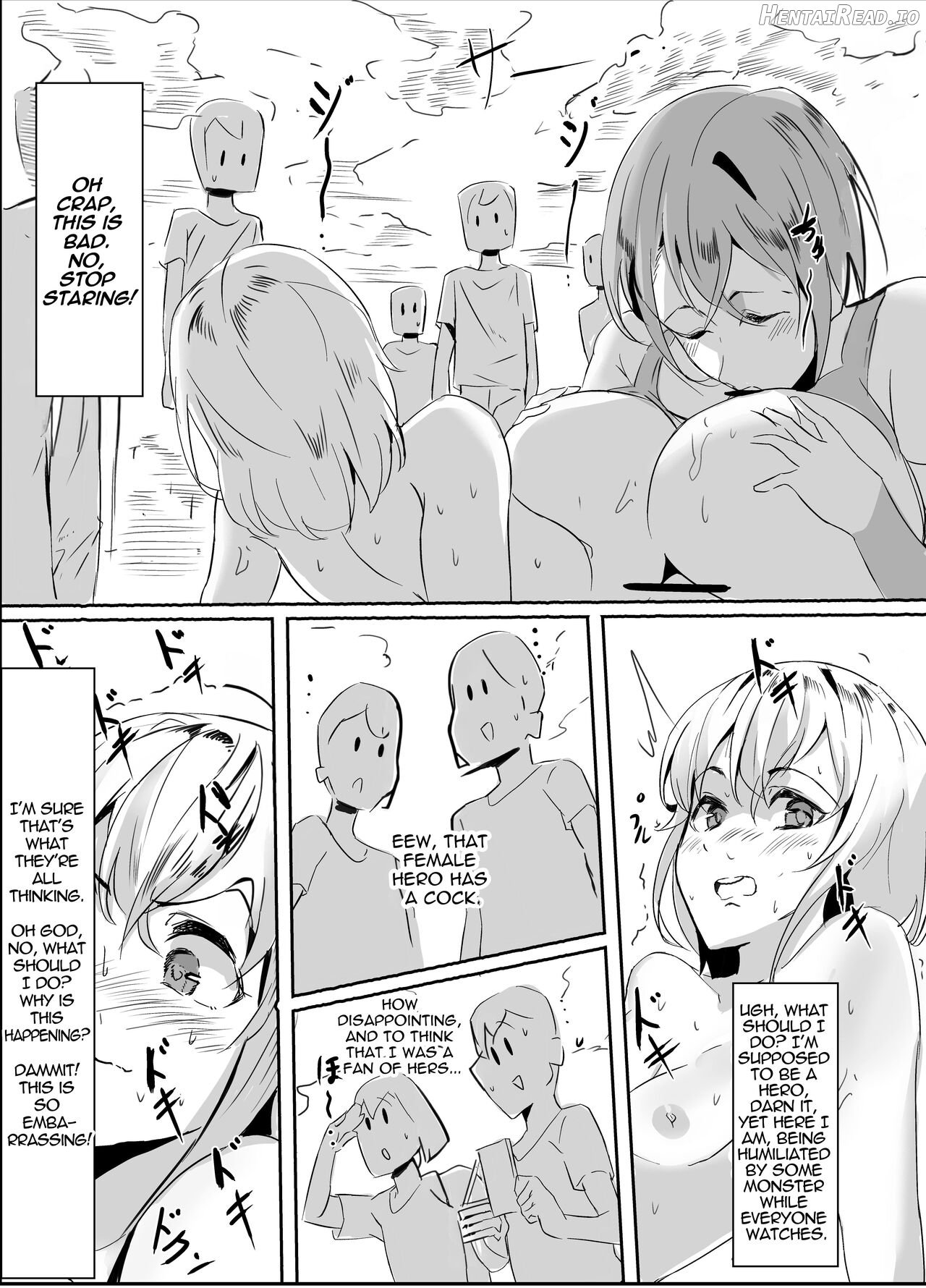 Futanari Hero VS Lewd Mama Monster Chapter 1 - page 9