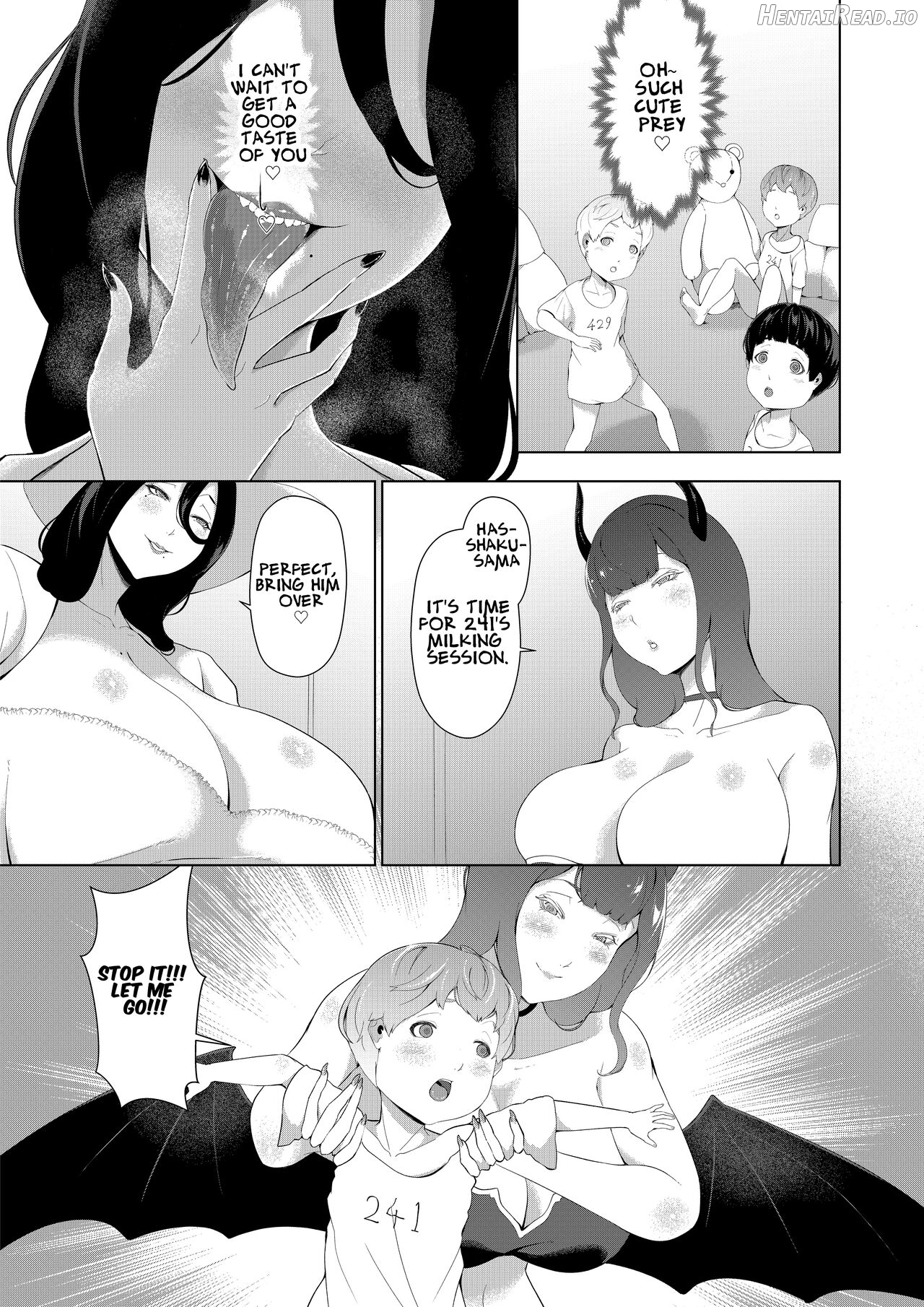 Giant Woman Island - Shota's Forced Squeezing ~ Hasshaku-sama and Red Demon Edition ~ Chapter 1 - page 3