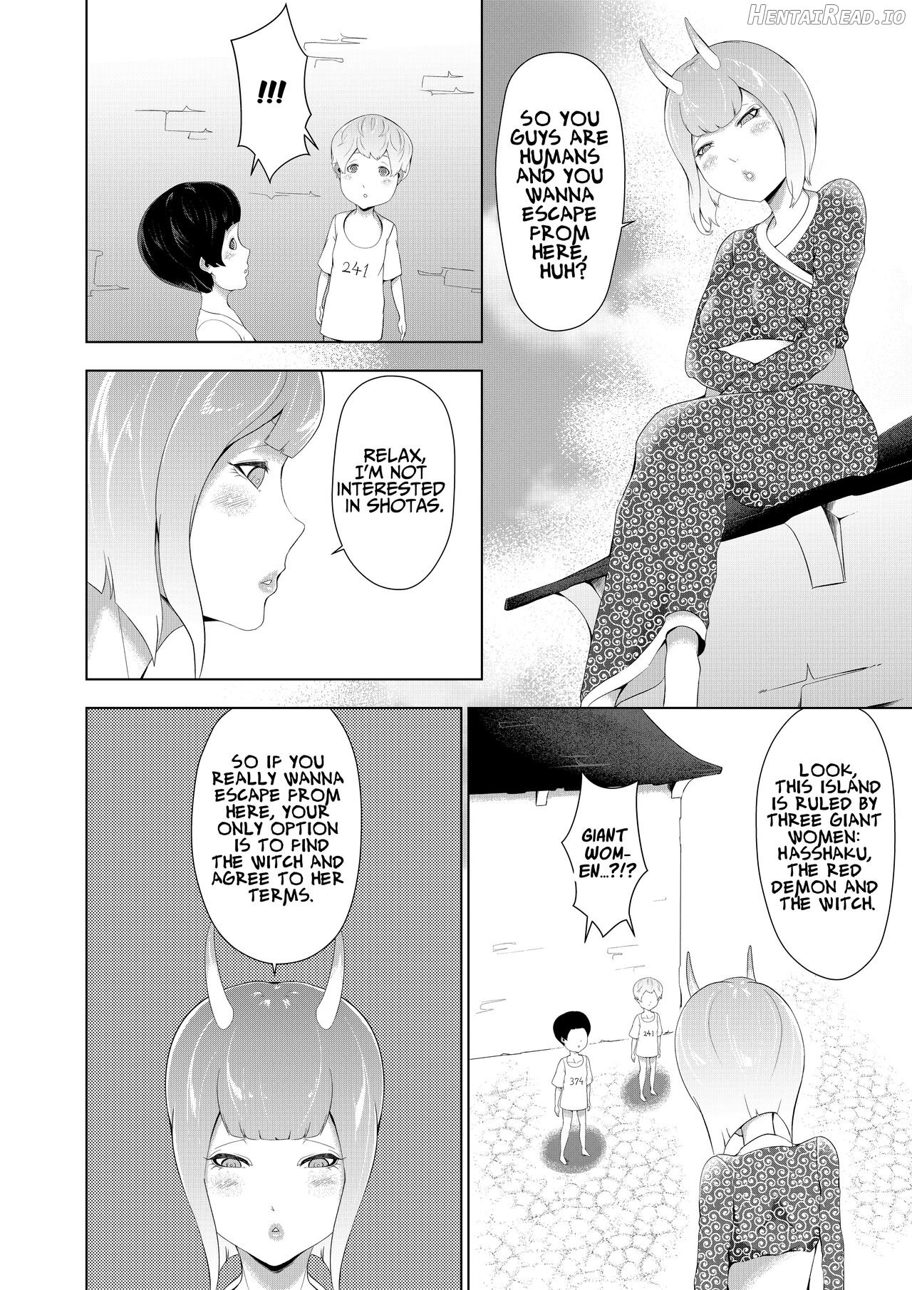 Giant Woman Island - Shota's Forced Squeezing ~ Hasshaku-sama and Red Demon Edition ~ Chapter 1 - page 18