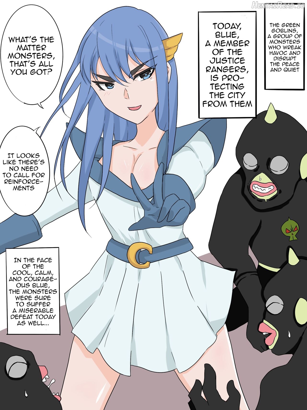 Superheroine from a Sentai series Swaps Bodies with a Low-ranking Combatant Chapter 1 - page 1