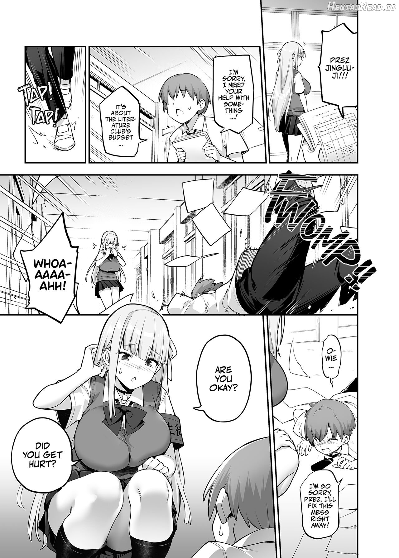 Akogare no Seitokaichou ga Kyonyuu Sugiru Ken | Our Beloved School Prez's TITS are too BIG! Chapter 1 - page 10