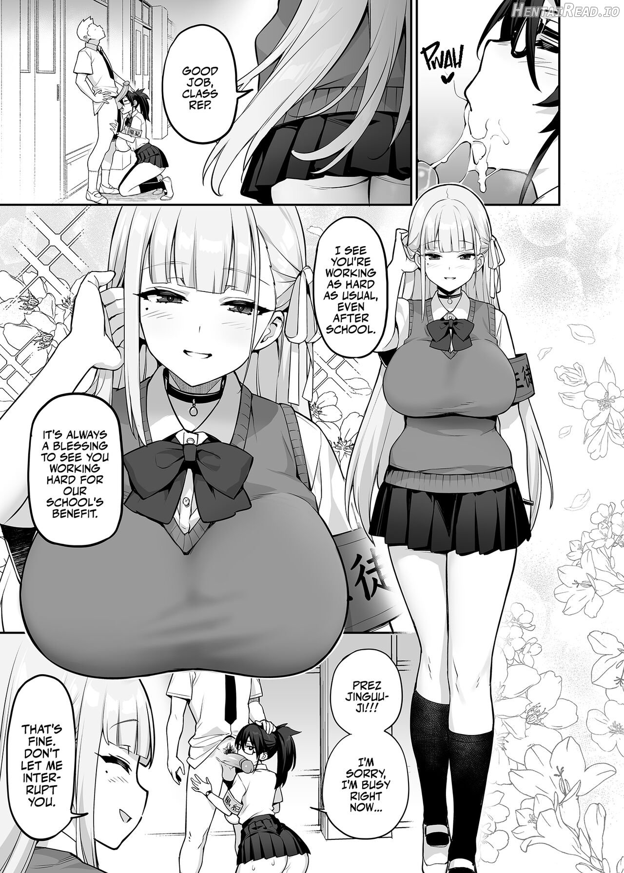 Akogare no Seitokaichou ga Kyonyuu Sugiru Ken | Our Beloved School Prez's TITS are too BIG! Chapter 1 - page 8