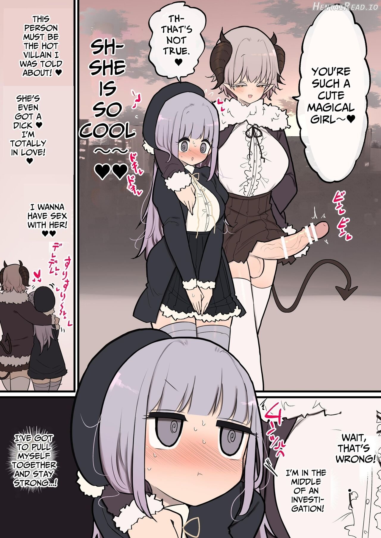 Futanari Ikemen Kaijin Onee-san Chinpo VS Menkui Henachoko Mahou Shoujo-chan Chapter 1 - page 3