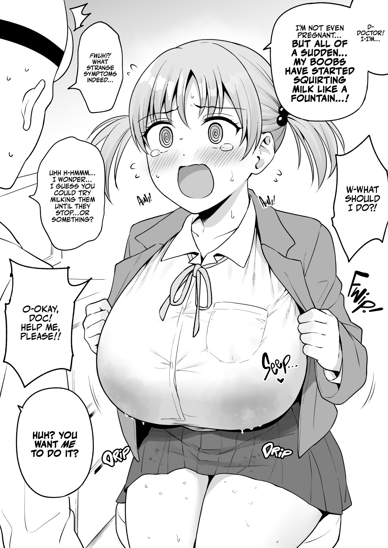 Ninshin shitenai noni Bonyuu ga Deru Ko-chan o Shinsatsu suru Oisha-san Chapter 1 - page 1