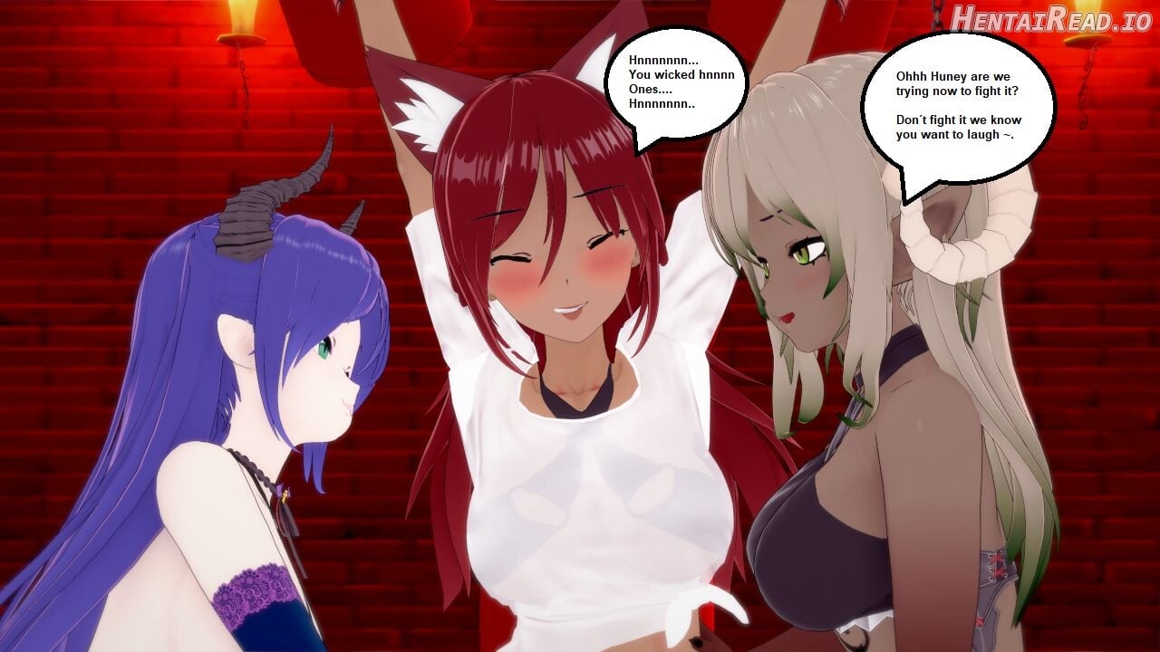 Manga "A fox girl in a world of tickling". Chapter 1: "The 2 mysterious tickle succubi." Chapter 1 - page 11