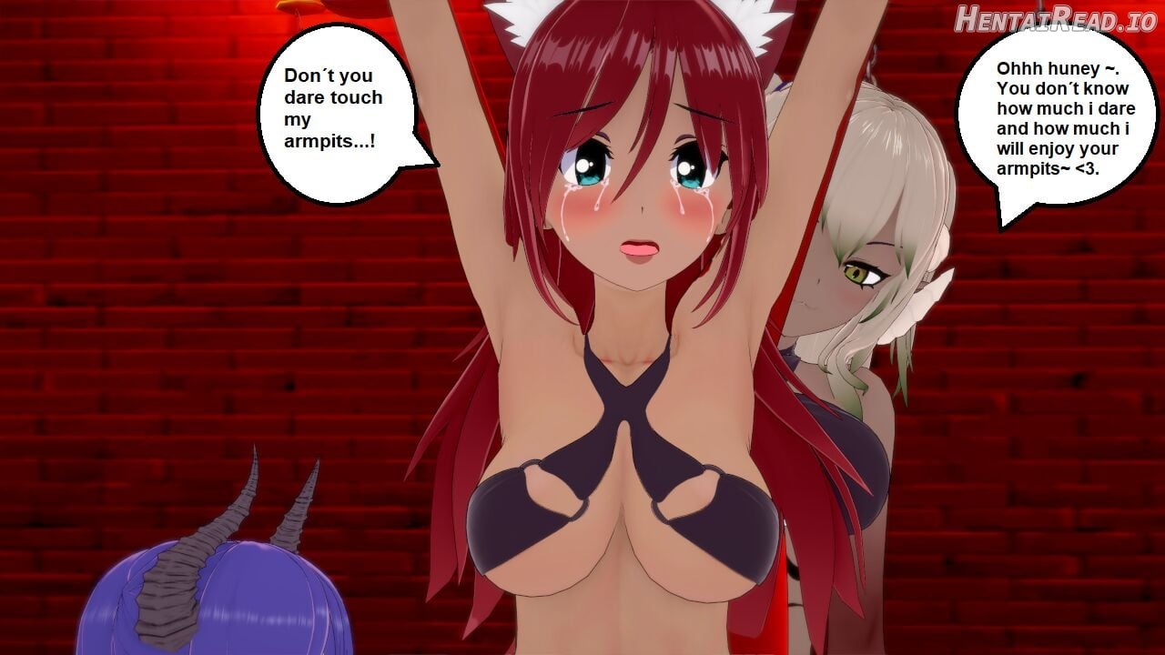 Manga "A fox girl in a world of tickling". Chapter 1: "The 2 mysterious tickle succubi." Chapter 1 - page 19