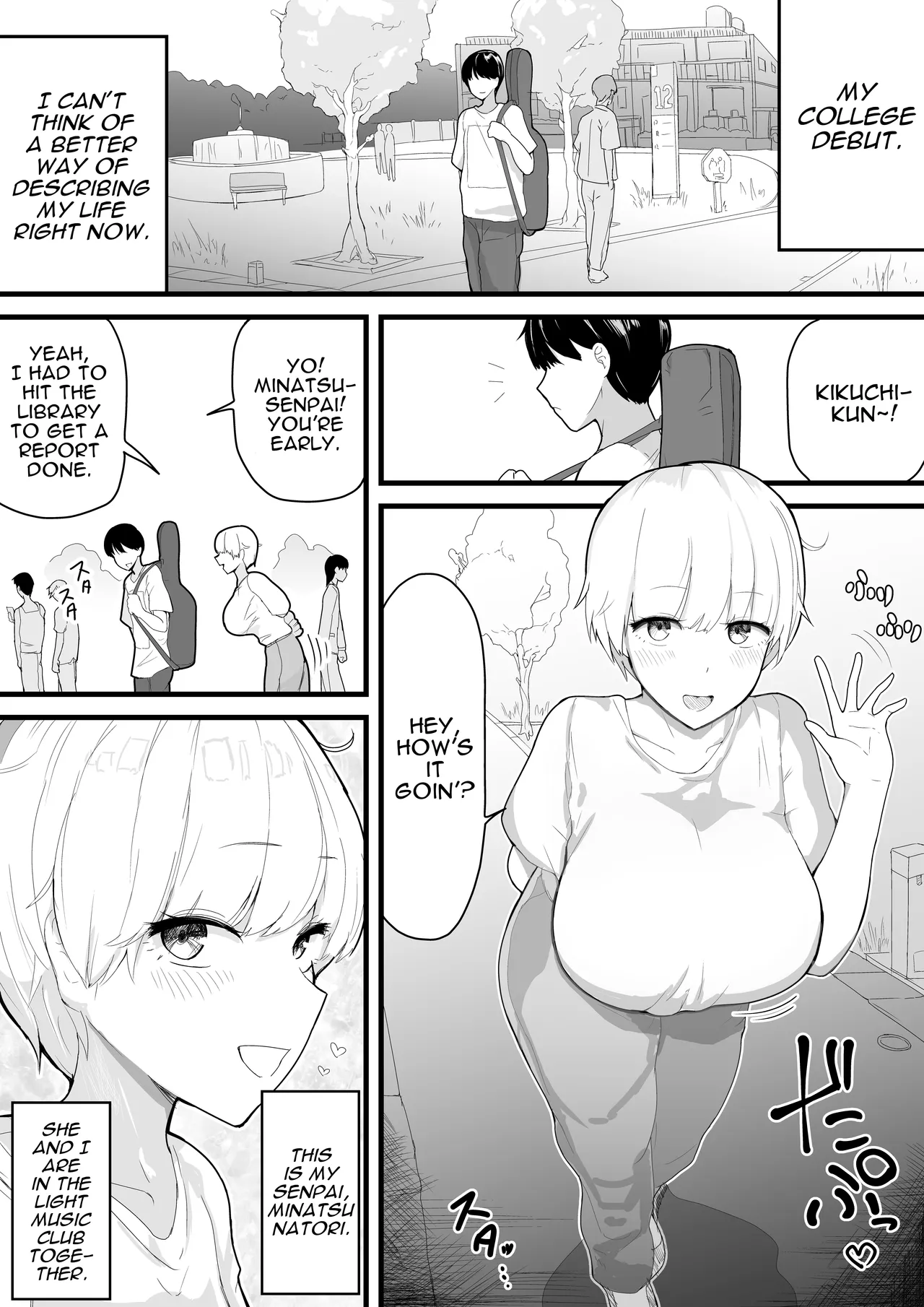 Dekachichi senpai, pottode no ikemen otoko ni assari NTR Chapter 1 - page 2