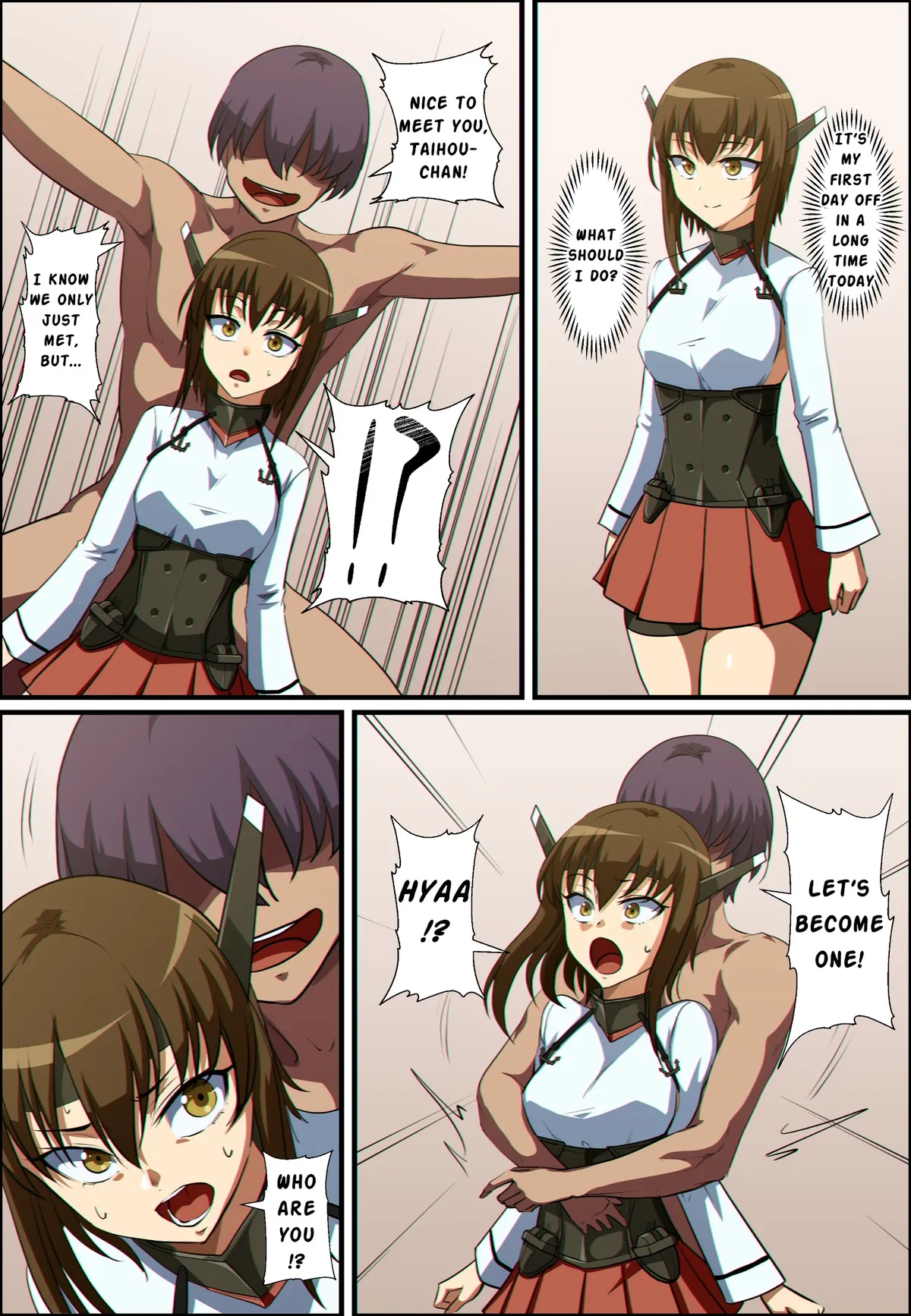 Taihou & Kaga merge possession Chapter 1 - page 1