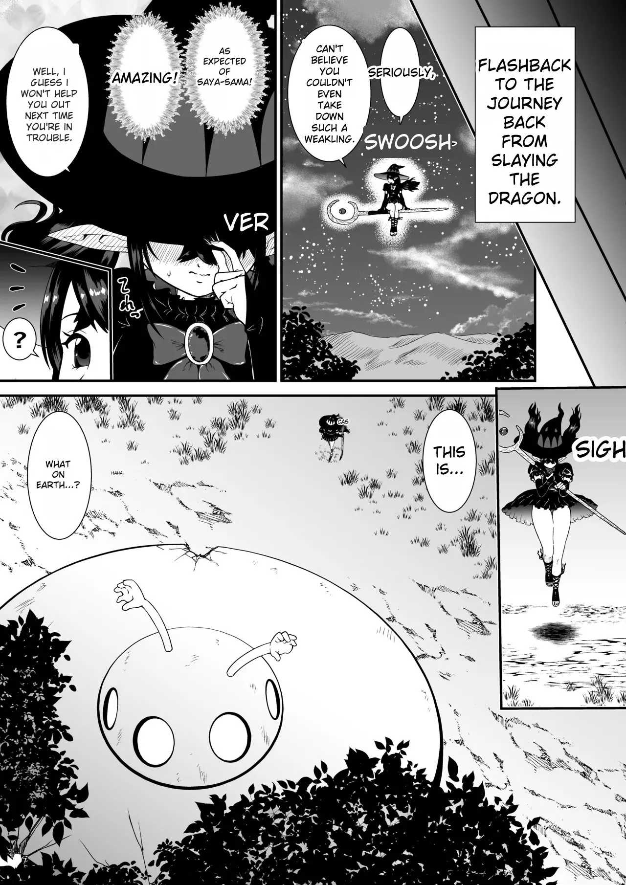 A story about a witch who thought she was invincible, but was tickled and soaked by tentacles and made to cry. Chapter 1 - page 7