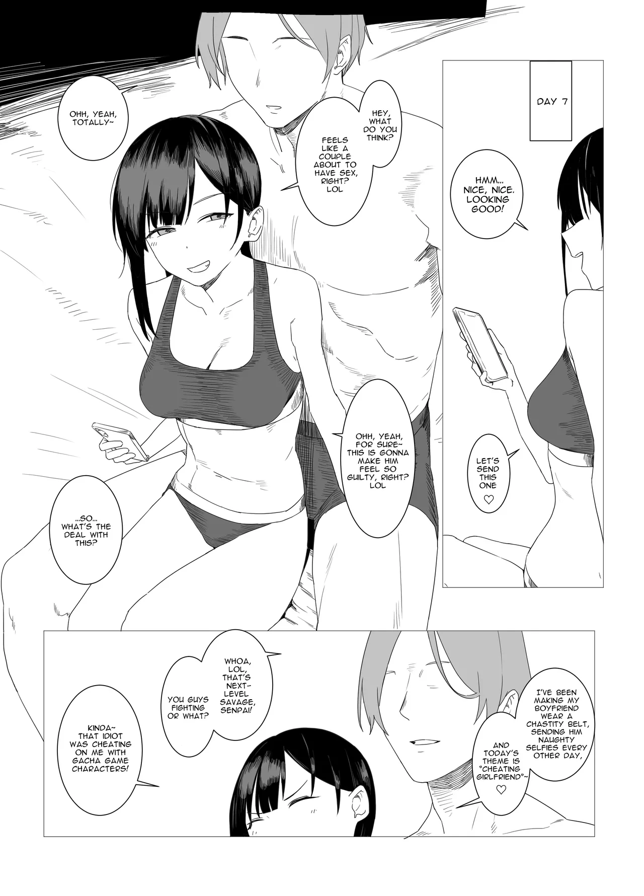 Intending to Control His Ejaculation with a Chastity Belt and Fake an NTR Prank on April Fool’s, the Mischievous Girlfriend Gets Overwhelmed by Her Partner’s Skills, Turning the Lie into Reality Chapter 1 - page 9