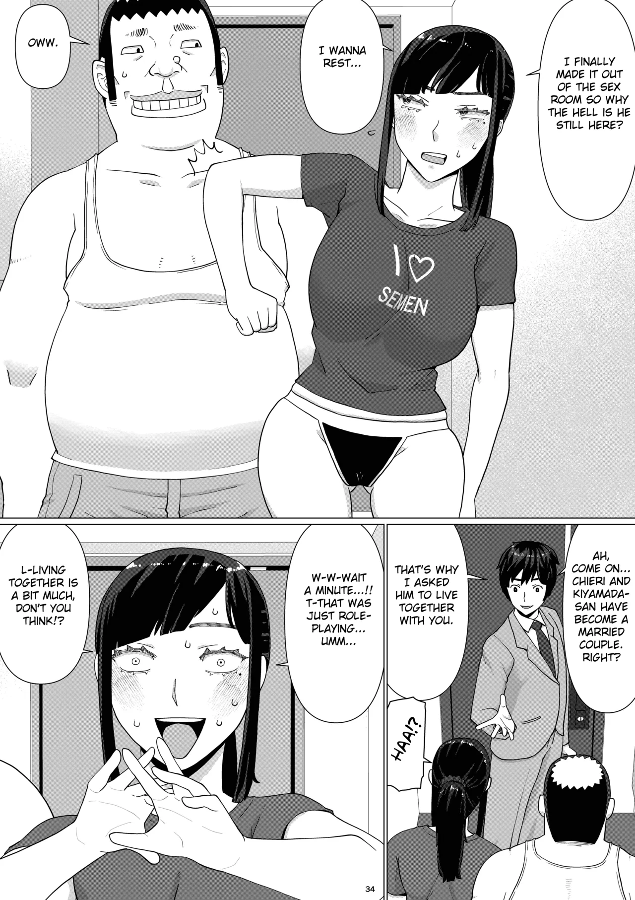 Chieri-san wa Makerarenai! 3 -Otto Kounin de Dare no Seishi demo Jusei suru Hentai Benki Zuma- Dai 4-kan Chapter 1 - page 38