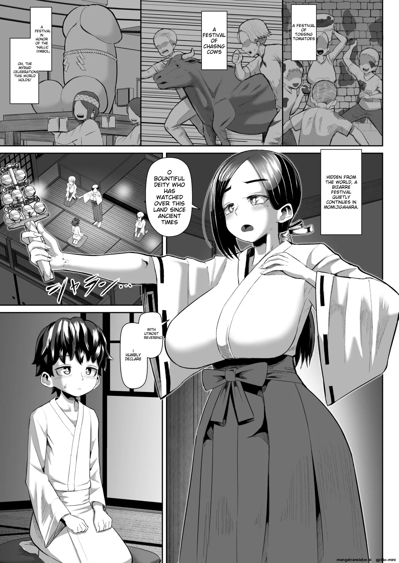 Paizuri Matsuri ~Inshuu ga Nokoru Mura de Kyoukugen Kyousha~ Chapter 1 - page 8
