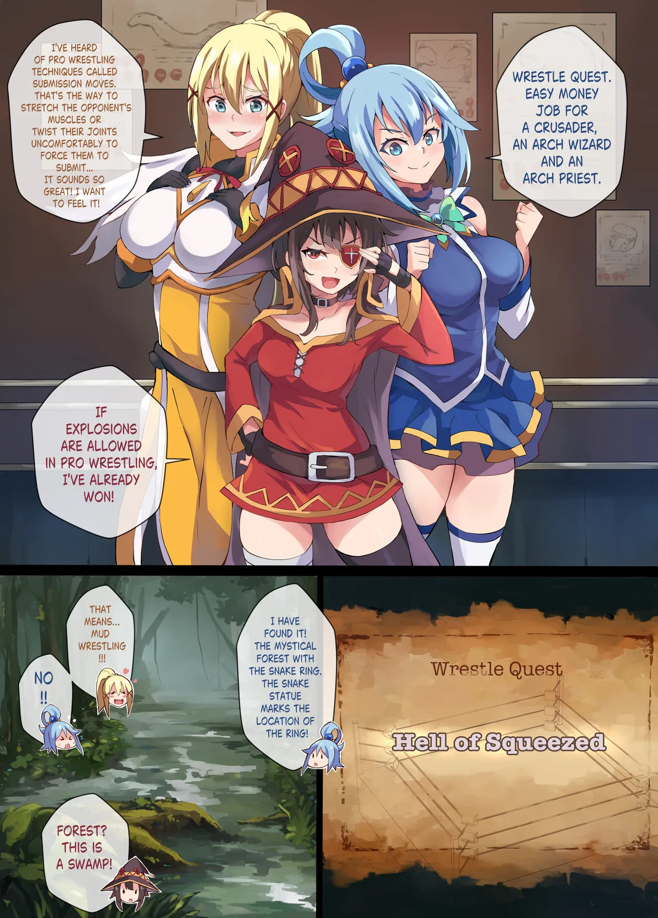 Kono Subarashii Wrestle Quest! Chapter 1 - page 4