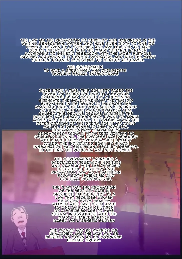 As a result of the law to solve the declining birthrate...4 Chapter 1 - page 2