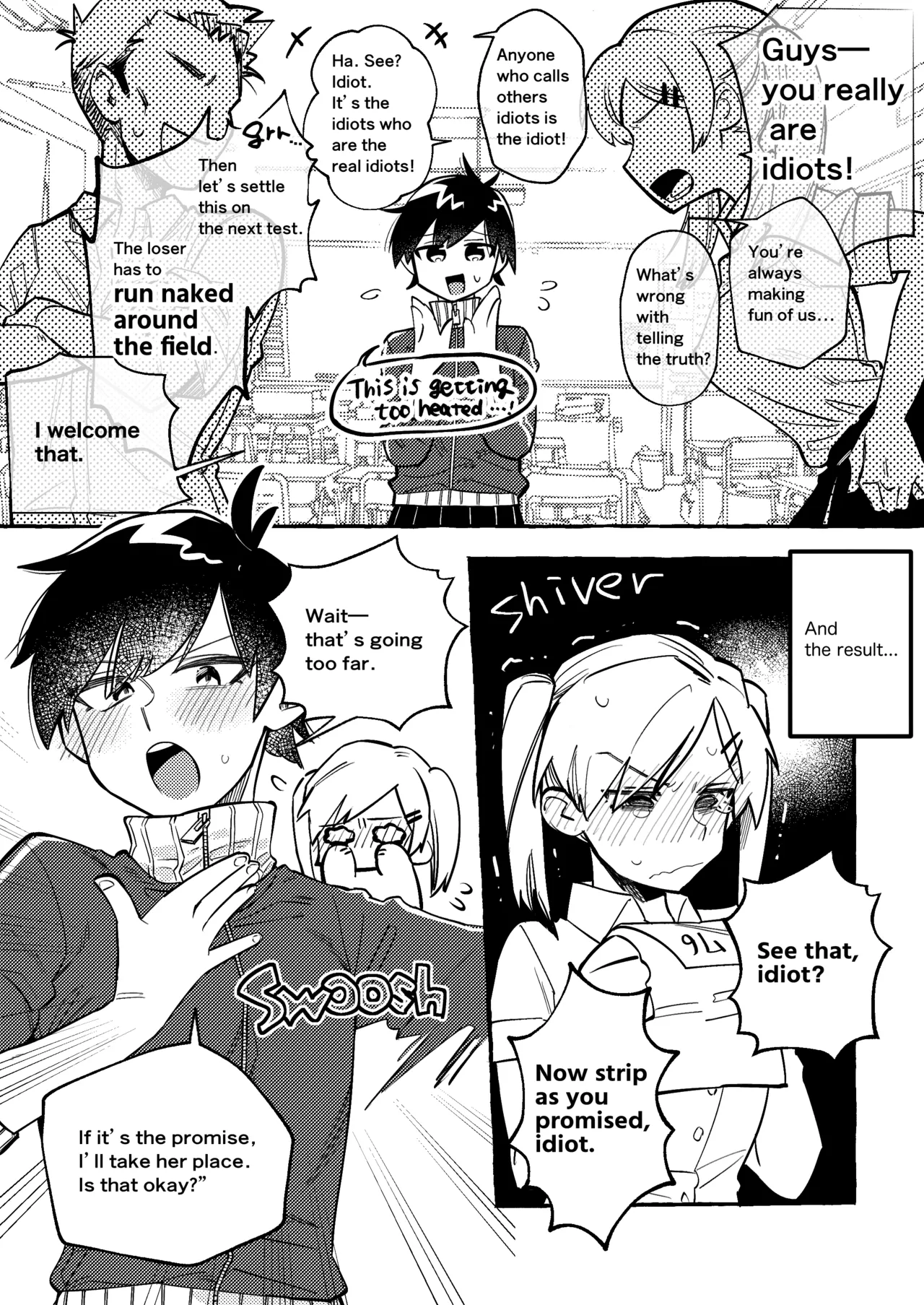 The Black-Haired Woman Who Cheerfully Accepts Her Friend’s Full-Nude Penalty 1-2 Chapter 1 - page 1